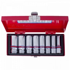 3508SR набор глубоких торцевых головок 3/8", шестигранные, 3/8"-13/16", 8 предметов KING TONY